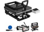 Succebuy Pressa Per Trasferimento 38 X 38 Cm 5 In 1 Multifunzione, Riscaldamento Uniforme E Veloce, Pressa Termica A Sublimazione Per Magliette, Tazze, Tazzine, Cappellini E Piatti, Nero