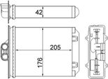 Mahle Ah 216 000S - Oe 16 18 110 Scambiatore Di Calore, Riscaldatore Per Vectra B (J96)