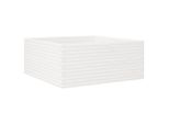 Vidaxl Fioriera Bianca 110X110X46 Cm In Legno Di Pino Massiccio