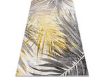 Bliss Z217AZ276 Tappeto Oro / Grigio - Foglie Di Palma, Moderno, Strutturale Giallo 80X150 Cm