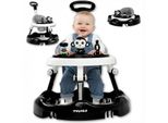 Deambulatore Twinky® In Negro | Deambulatore Con Set Di Gioco E Accessori Per Un Apprendimento Sicuro E Giocoso | Incluso Tappetino Per I Piedi