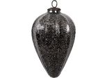 Guaina Natalizia Clayre & Eef Ø 14X19 Cm In Vetro Nero
