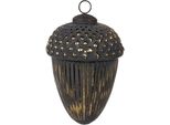 Guaina Natalizia Clayre & Eef Ø 10X14 Cm In Vetro Nero