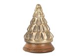 Clayre & Eef Decorazione Natalizia Albero Di Natale Ø 13X19 Cm Vetro Color Oro