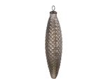 Guaina Natalizia Clayre & Eef Ø 7X24 Cm In Vetro Argentato Marrone