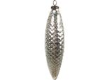 Guaina Natalizia Clayre & Eef Ø 6X23 Cm Vetro Color Argento