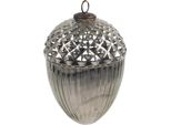 Guaina Natalizia Clayre & Eef Ø 15X21 Cm Vetro Color Argento