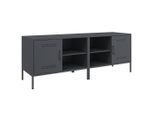 Vidaxl Mobili Tv 2 Pz. Antracite 68X39X50,5 Cm Acciaio