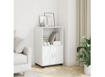 Vidaxl Armadio A Rotelle Bianco 55X40X91 Cm Materiale A Base Di Legno