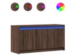 Mobile Tv Con Illuminazione Led Aspetto Rovere Marrone 100X34X50 Cm