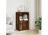 Vidaxl Armadio A Rotelle Rovere Fumé 55X40X91 Cm Materiale A Base Di Legno
