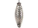 Guaina Natalizia Clayre & Eef Ø 6X16 Cm Vetro Color Argento