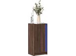 Credenza Vidaxl Led Look Rovere Marrone 42,5X34X85 Cm Materiale A Base Di Legno