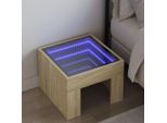 Vidaxl Comodino Con Infinity Led Rovere Sonoma 40X40X30 Cm