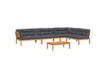 Vidaxl Set Di Divani Da Giardino A 5 Pezzi In Pallet Con Cuscini In Legno D'acacia