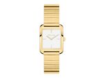 Quarzuhr Tamaris "The Square Retro Strap", Goldfarben, Armbanduhren, Damen, Quarzuhr, Armbanduhr, Damenuhr, Edelstahlarmband, Analog