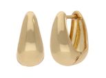 Paar Creolen Firetti "Schmuck Geschenk Silber 925 Ohrschmuck Ohrringe Tropfenform", Gelbgoldfarben, Ohrringe, Damen, Silber 925 (Sterlingsilber)