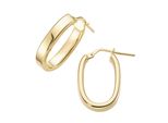 Paar Creolen Firetti "Schmuck Geschenk Silber 925 Ohrschmuck Ohrringe LäNglich Oval", Gold (Gelbgoldfarben), Ohrringe, Damen, Silber 925 (Sterlingsilber)
