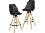 Wohnling 2Er Set Barhocker Lima WL5.046 Schwarz
