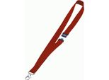 Durable Cordoncino In Tessuto 20 Con Moschettone, 10 Pezzi, Rosso, 813703