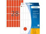 Herma 2362 Herma Vielzweck-Etiketten, 13 X 40 Mm, Rot, GroßPackung