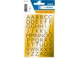 Lettere Herma 13X12 Mm A-Z Oro Lamina Nera 4 Fogli