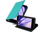 Cadorabo Custodia Per Sony Xperia Z1 Compact Cover Protettiva In Turchese Custodia Per Cellulare Cover Chiusura Magnetica