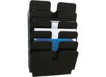 Durable Espositore Da Parete Flexiplus 6 A4 Orizzontale, 6 Pezzi, Nero, 1700014061