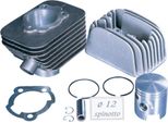 Kit Cilindro Polini Grigio Ghisa Sport 70Cc 12Mm Pistone Spinotto Per Piaggio Ciao