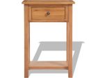 Tavolo Consolle 50X32X75 Cm In Rovere Massiccio
