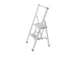 Wenko Alu Design Scaletta Pieghevole Per La Casa Gradino Antiscivolo 2 Gradini Bianco
