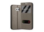 Cadorabo Custodia Protettiva Per Samsung Galaxy S6 Edge Plus Cover In Marrone Custodia Del Telefono Cellulare Custodia A Libro Cover Case
