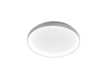 Krizia - Plafoniera Led Dimmerabile 38W 3000K - Luce Calda 3300Lm, Diffusore Opale, Montatura Bianco Satinato, IP20, D.27 Cm, Design Moderno