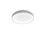 Krizia - Plafoniera Led Dimmerabile 30W 3000K - Luce Calda 2600Lm, Diffusore Opale, Montatura Bianco Satinato, IP20, D.27 Cm, Design Moderno