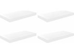 Vidaxl Mensole Sospese 4 Pz. Bianco Lucido 50X23X3,8 Cm Mdf