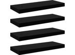 Vidaxl Mensole Sospese 4 Pz. Nero Lucido 60X23,5X3,8 Cm Mdf