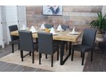 Set Di 6 Sedie Per Sala Da Pranzo Sedia Da Cucina Littau ~ Pelle Finta, Grigio Opaco, Gambe Scure