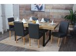 Set Di 6 Sedie Per Sala Da Pranzo Sedia Da Cucina Littau ~ Pelle Finta, Grigio Opaco, Gambe Chiare