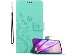 Cadorabo Cover Per Huawei Nova 4 Cover Protettiva In Turchese Cover Protettiva Cover Per Telefono Cellulare Cover Fiori Custodia Fiore