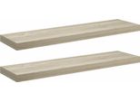 Vidaxl Mensole Galleggianti 2 Pz. Aspetto Rovere 90X23,5X3,8 Cm Mdf