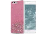 Cadorabo Custodia Per Huawei P10 Custodia Protettiva In Rosa Custodia Del Telefono Cellulare Custodia Tpu Custodia Glitter Cover Custodia Glitter