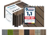 Piastrelle Wpc Piastrelle Per Patio Piastrelle Per Balconi Piastrelle Resistenti Alle Intemperie Classico Marrone Scuro 30X30 Cm 11 Pezzi (1M²)