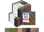 Piastrelle Wpc Piastrelle Per Terrazze Piastrelle Per Balconi Resistenti Alle Intemperie Classic Marrone Scuro 30X30 Cm 22 Pezzi (2M²)