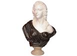 Casa Padrino Luxury Art Nouveau Marble Decorative Bust Lady White / Black H. 80 Cm