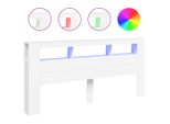 Vidaxl Testata Led Bianca 220X18,5X103,5 Cm Materiale A Base Di Legno