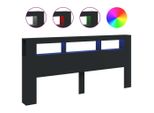 Vidaxl Testata Led Nera 220X18,5X103,5 Cm Materiale A Base Di Legno