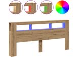 Testata Led Rovere Artigianale 220X18,5X103,5 Cm Materiale A Base Di Legno