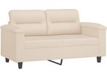 Vidaxl Divano A 2 Posti Beige 120 Cm In Tessuto Microfibra