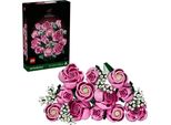 Bouquet Di Rose Rosa Lego Botanicals - Fiori Artificiali Da Modellare Per Adulti - 12 Rose Artificiali E 4 Rametti Di Gypsophila Per La Decorazione Della Casa O Dell'ufficio - Set Fai Da Te - Regalo Per Donne E Uomini - 10374
