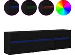 Syfax™ Unità Tv 2 Pcs Rovere Nero 180 X 34 X 50 Cm Legno Multistrato